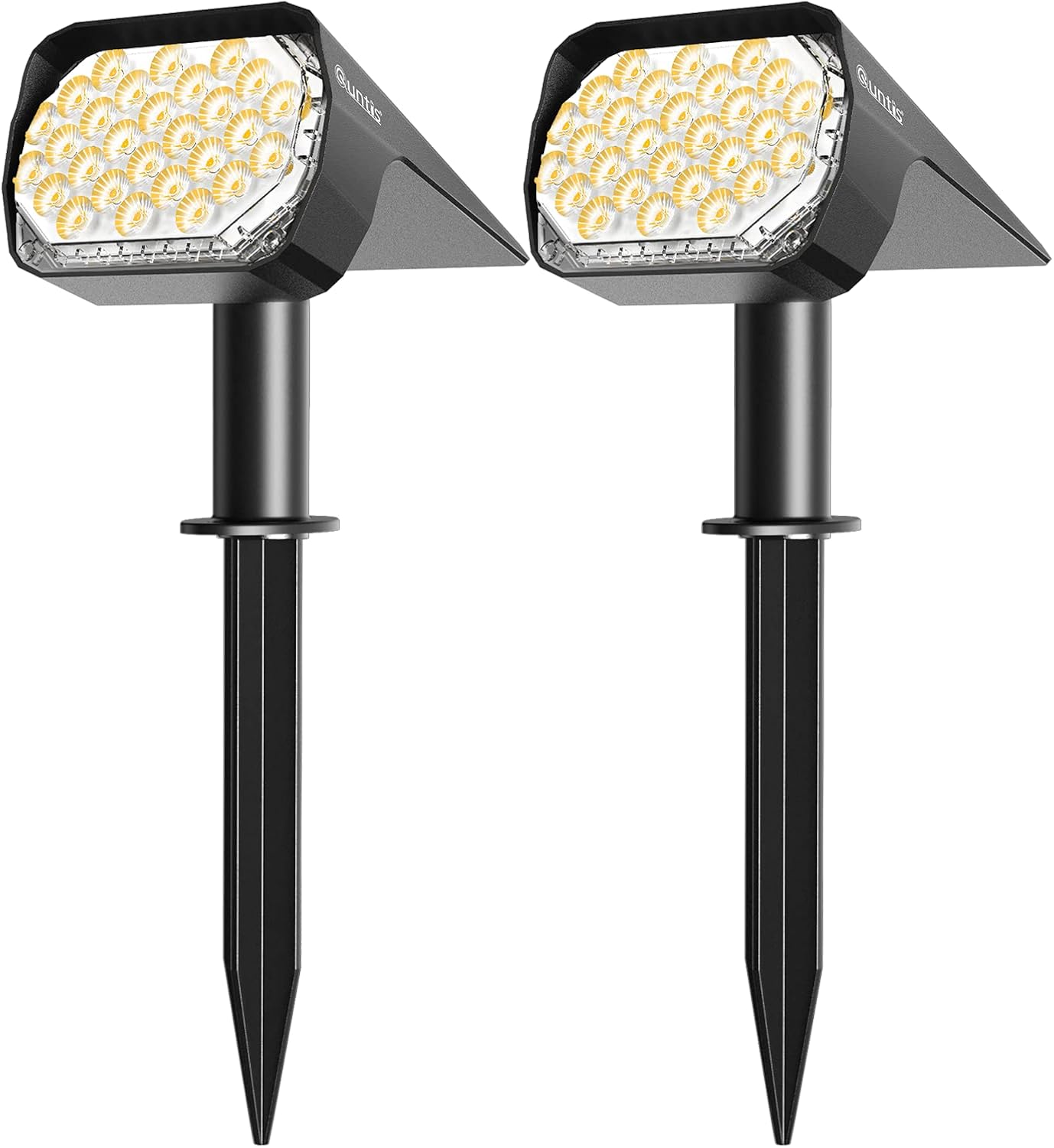 Quntis Solar Spotlight Outdoor Garden Lights, IP65 Waterproof Solar Landscape Sp...