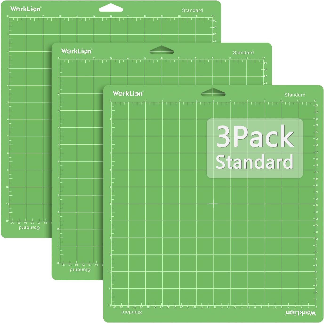 WORKLION 12x12 Cutting Mat for Cricut: (StandardGrip, 3 Mats) Cricut Explore One...