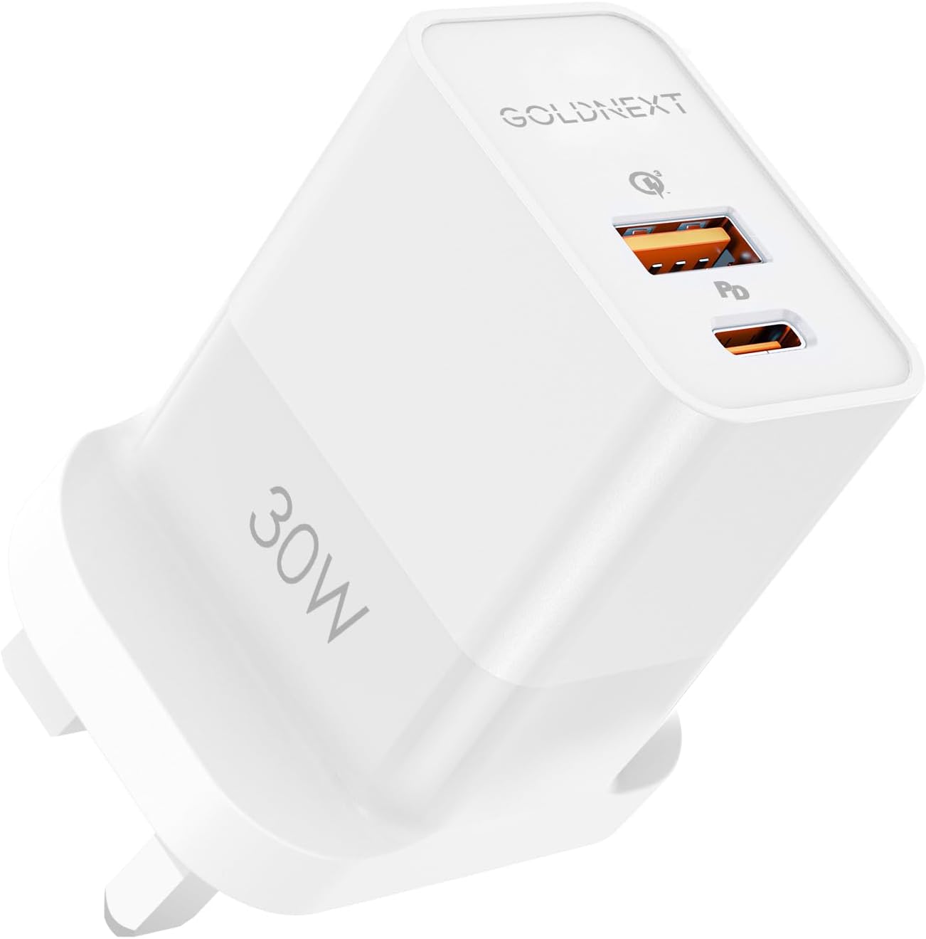 30W USB C Charger GOLDNEXT, Special USB C Plug with 2-Port, High-Quality Charger...