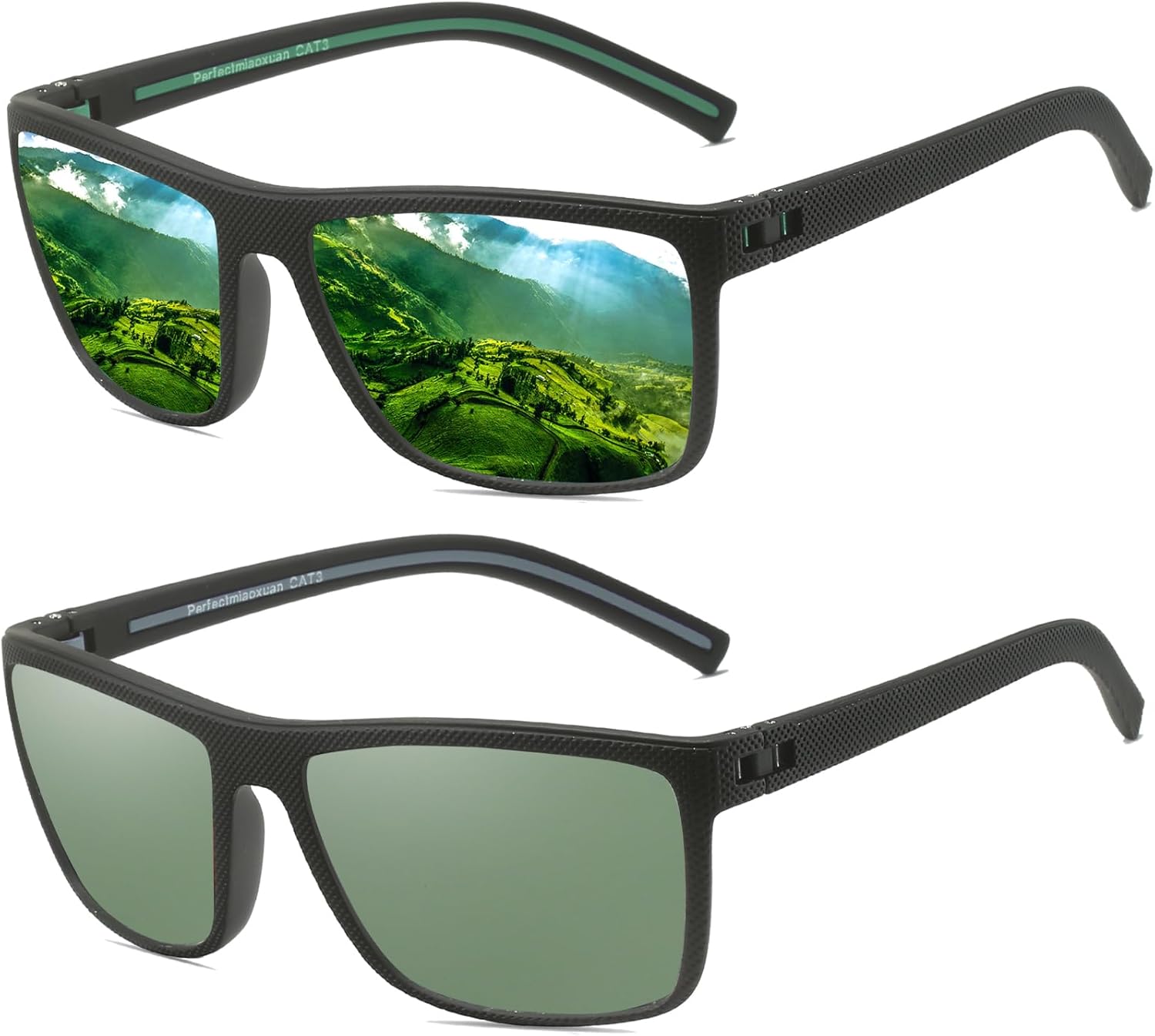 Polarised Sunglasses Pilot for Men Women Fishing Driving Hiking Lightweight TR90...