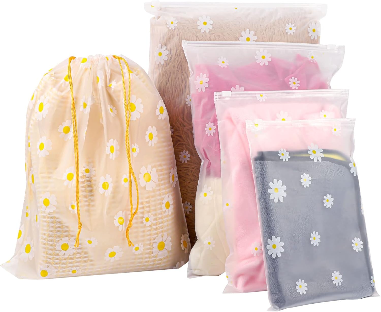 10 Pcs Travel Storage Bags, 2 Pcs Drawstring Storage Bags and 8 Pcs Ziplock Bags...