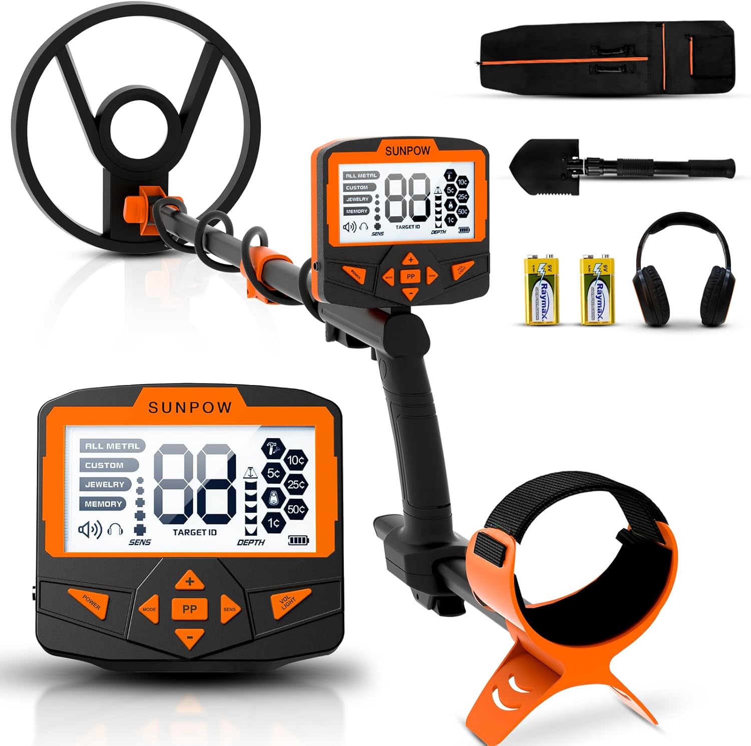 SUNPOW Metal Detector for Adults Professional - Waterproof Higher Accuracy 5 Mod...