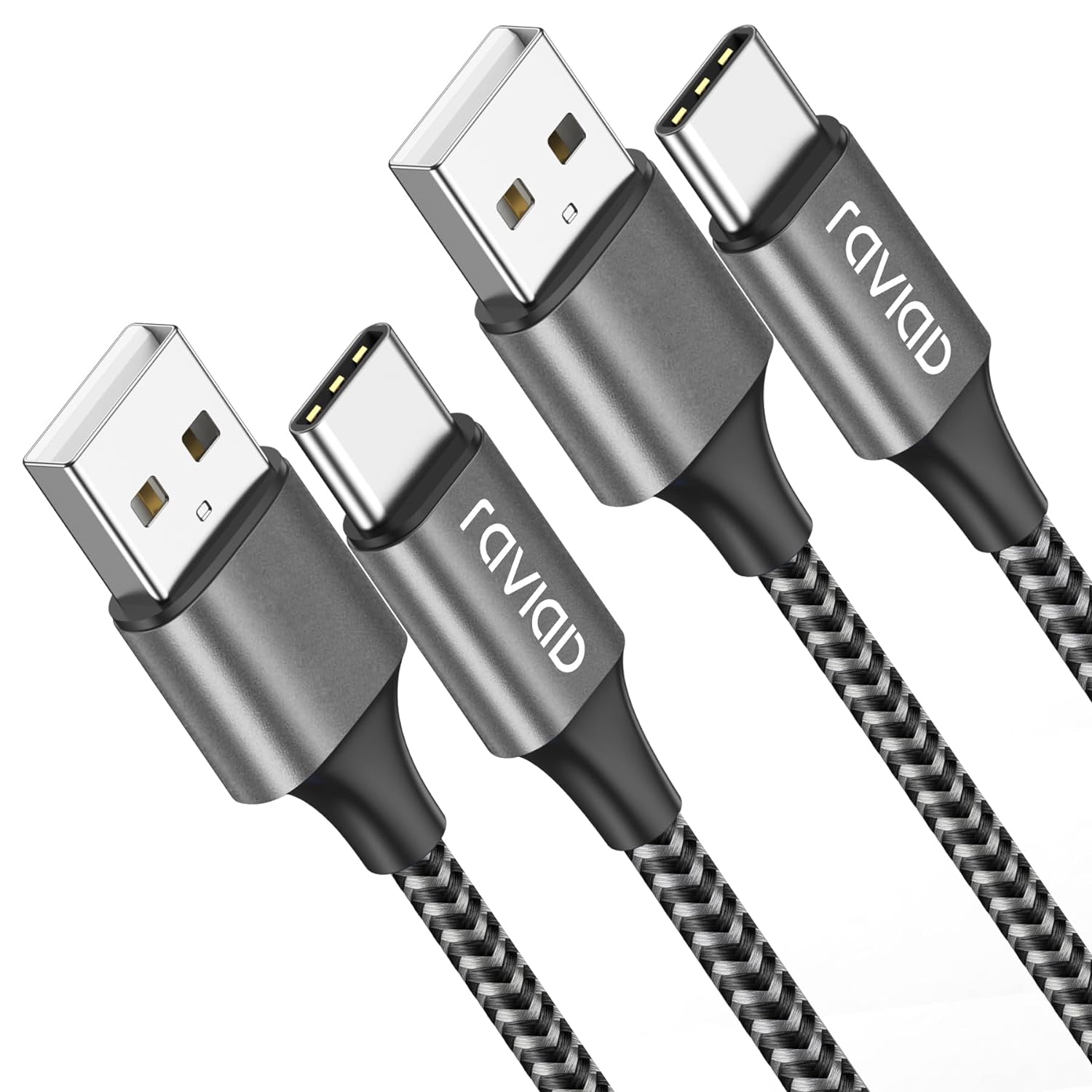 RAVIAD USB C Cable [2Pack 1M], Type C Charger Cable Fast Charging Nylon Braided...