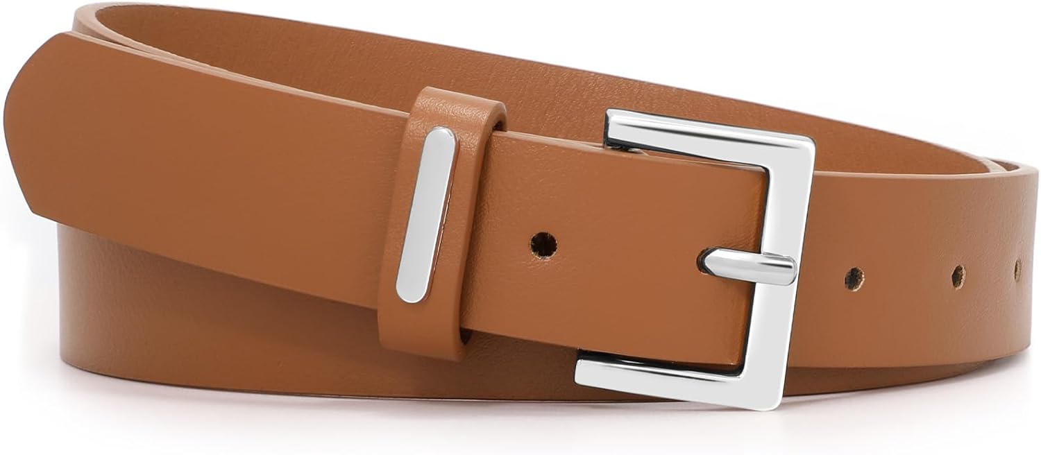 WHIPPY Women Leather Belt for Jeans Dresses Trousers Fashion Casual Belt with Si...