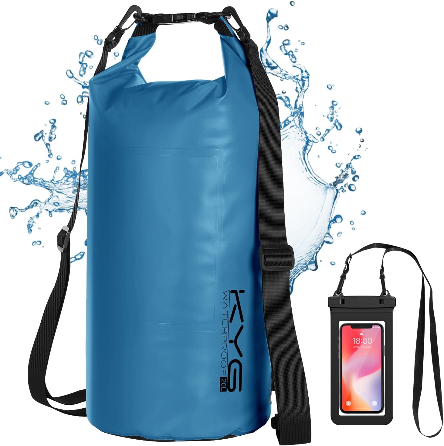 KYG Waterproof Dry Bags,5L/10L/20L for Kayaking/Boating/Canoeing/Fishing/Rafting...