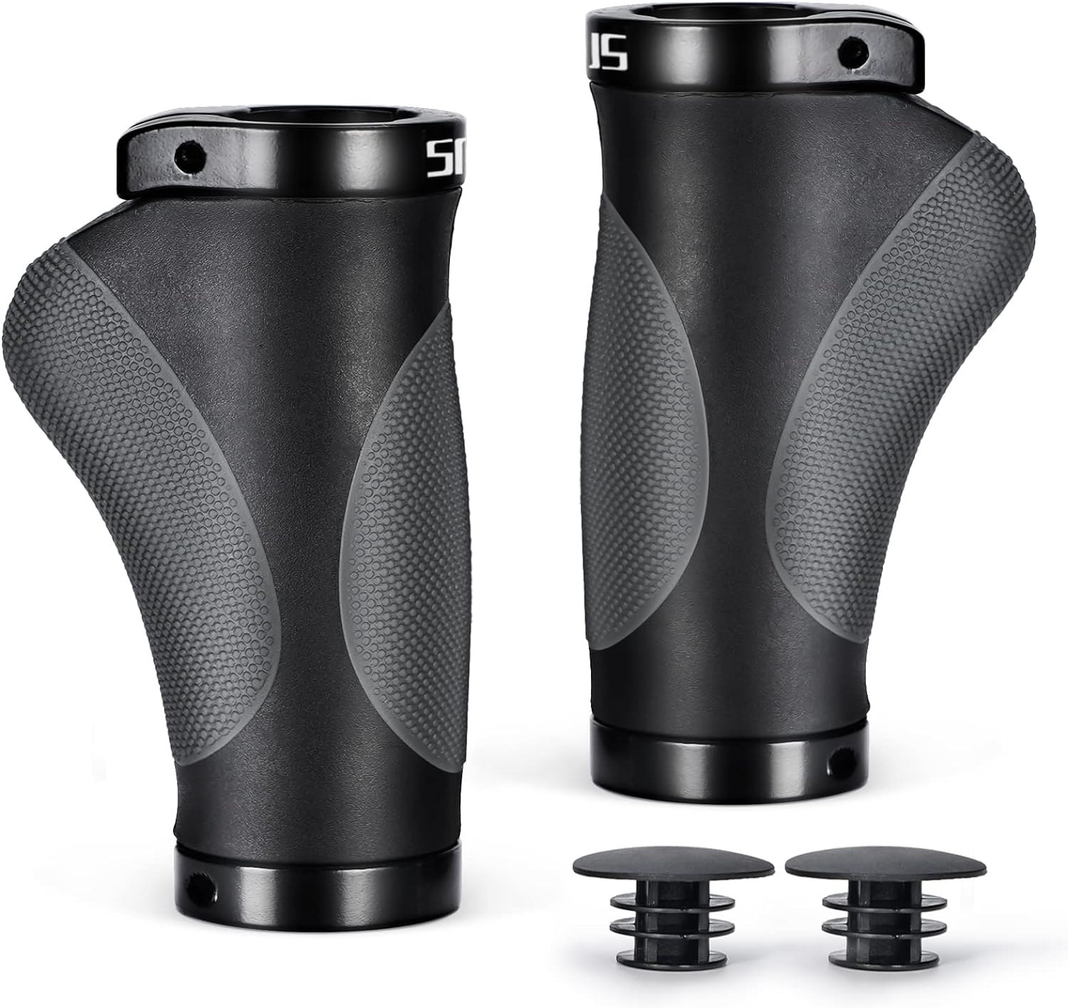 prunus Bike Handlebar Grips, Mountain Bike Grips Non-slip Rubber, Bicycle MTB Gr...