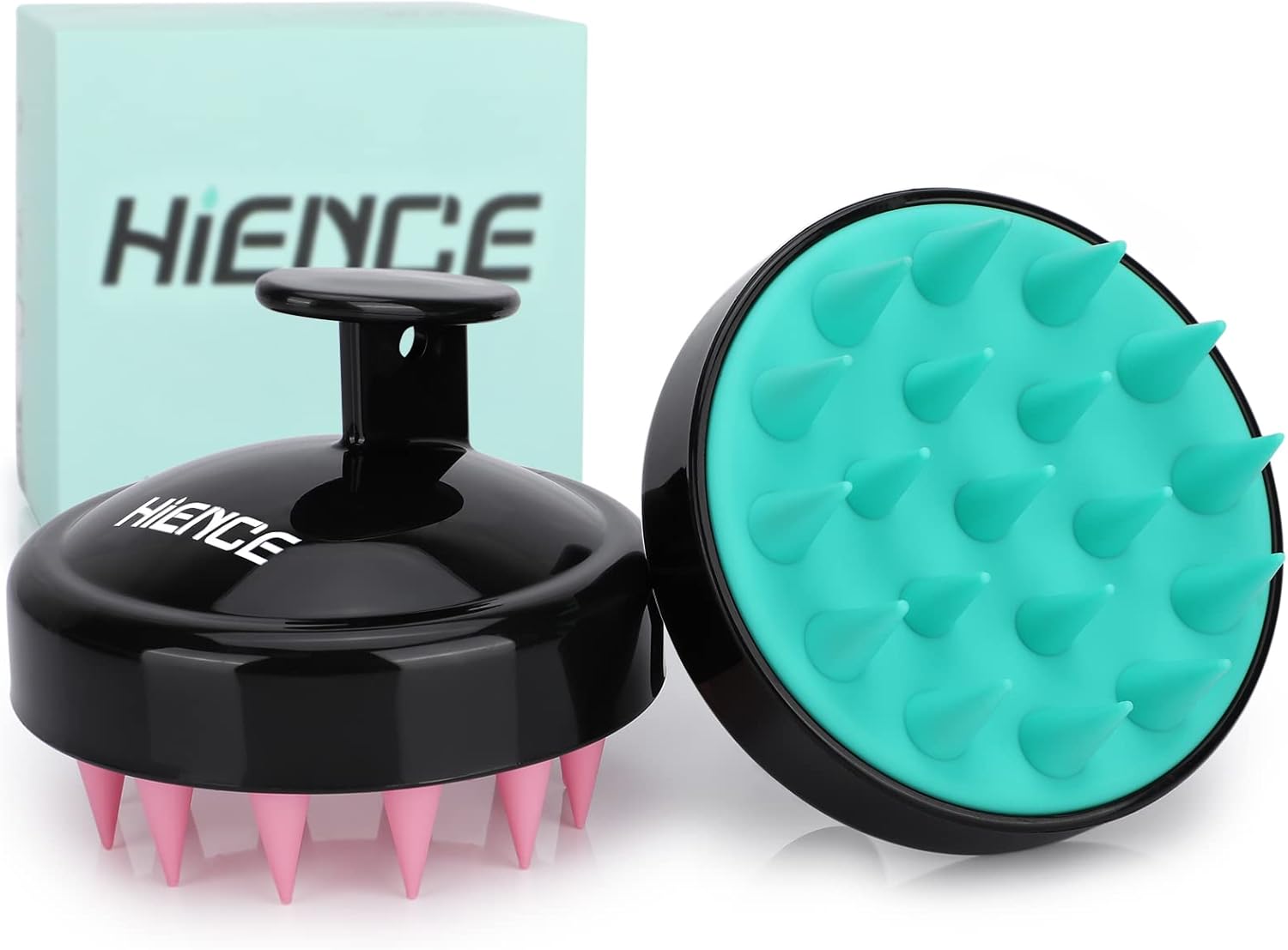 Hience 2-Pack Scalp Massager Shampoo Brush, Shower Hair Scrubber Scalp Exfoliato...