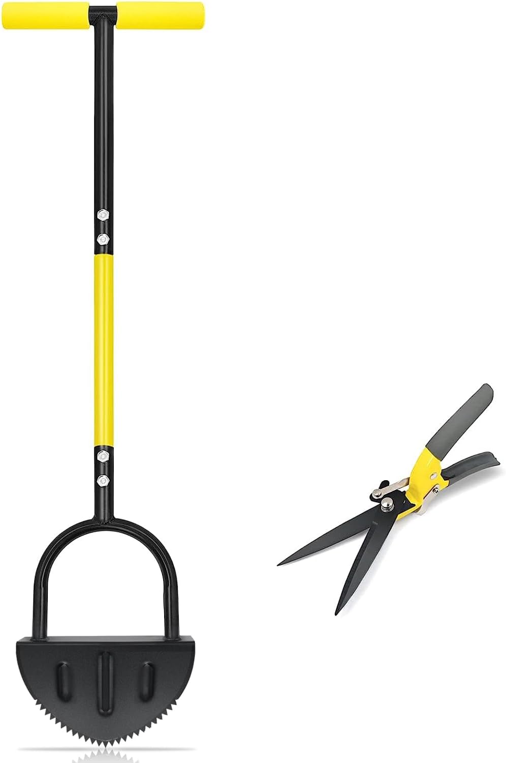 Byhagern Lawn Edging Tool, Manual Lawn Edger with Saw-Tooth, Heat Treated (Harde...