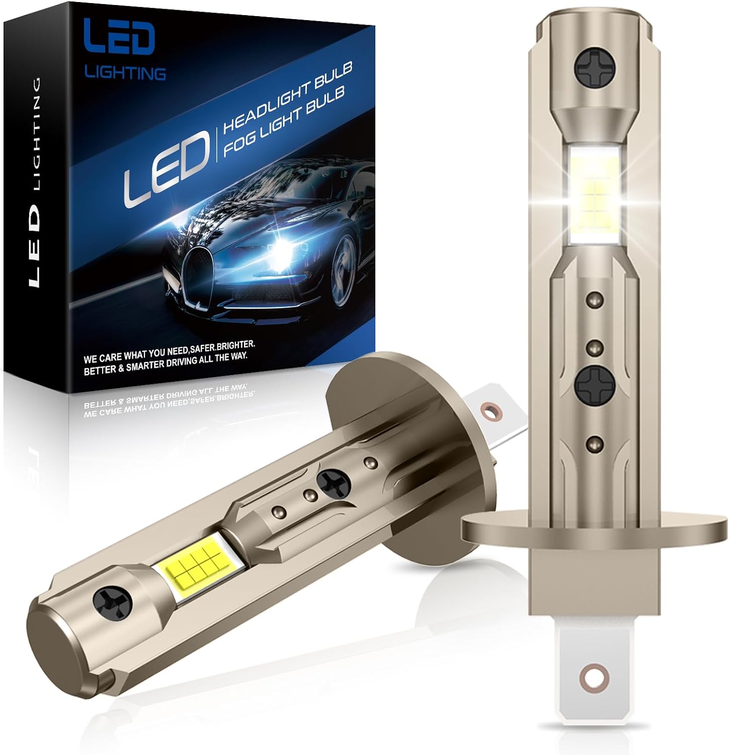 SHINYY H1 LED Headlight Bulbs 16000LM, [2023 Upgraded] Canbus Error Free 12V 650...