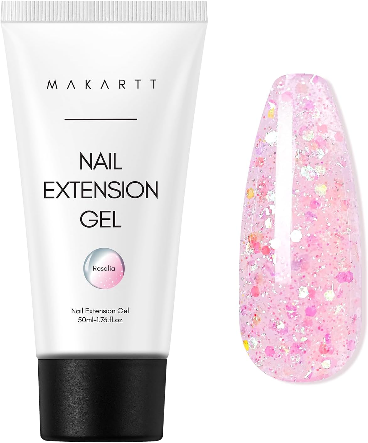 Makartt Poly Nail Gel, Nail Extension Gel 50ML, Builder Gel Nail Extension White...