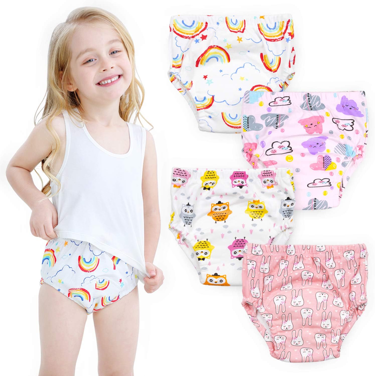 Max Shape Potty Training Pants Girls 2T,3T,4T,Toddler Training Underwear for Bab...