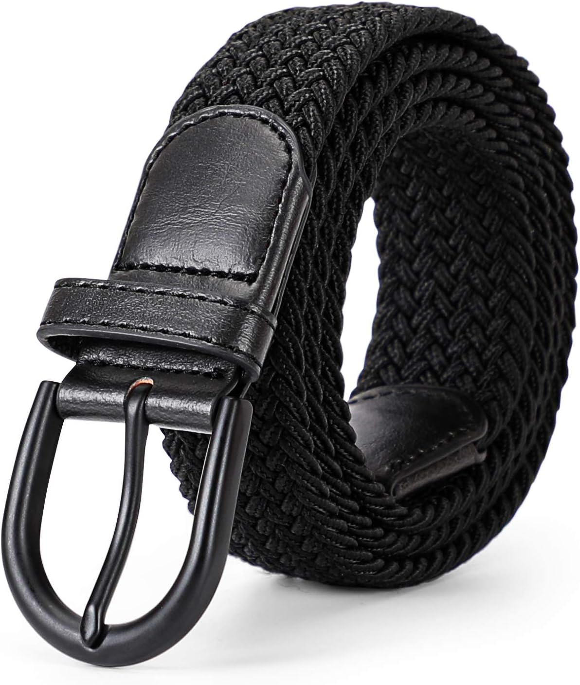 JASGOOD Braided Canvas Stretch Belt Elastic Casual Belt for Men,Women,Junior 1.3...