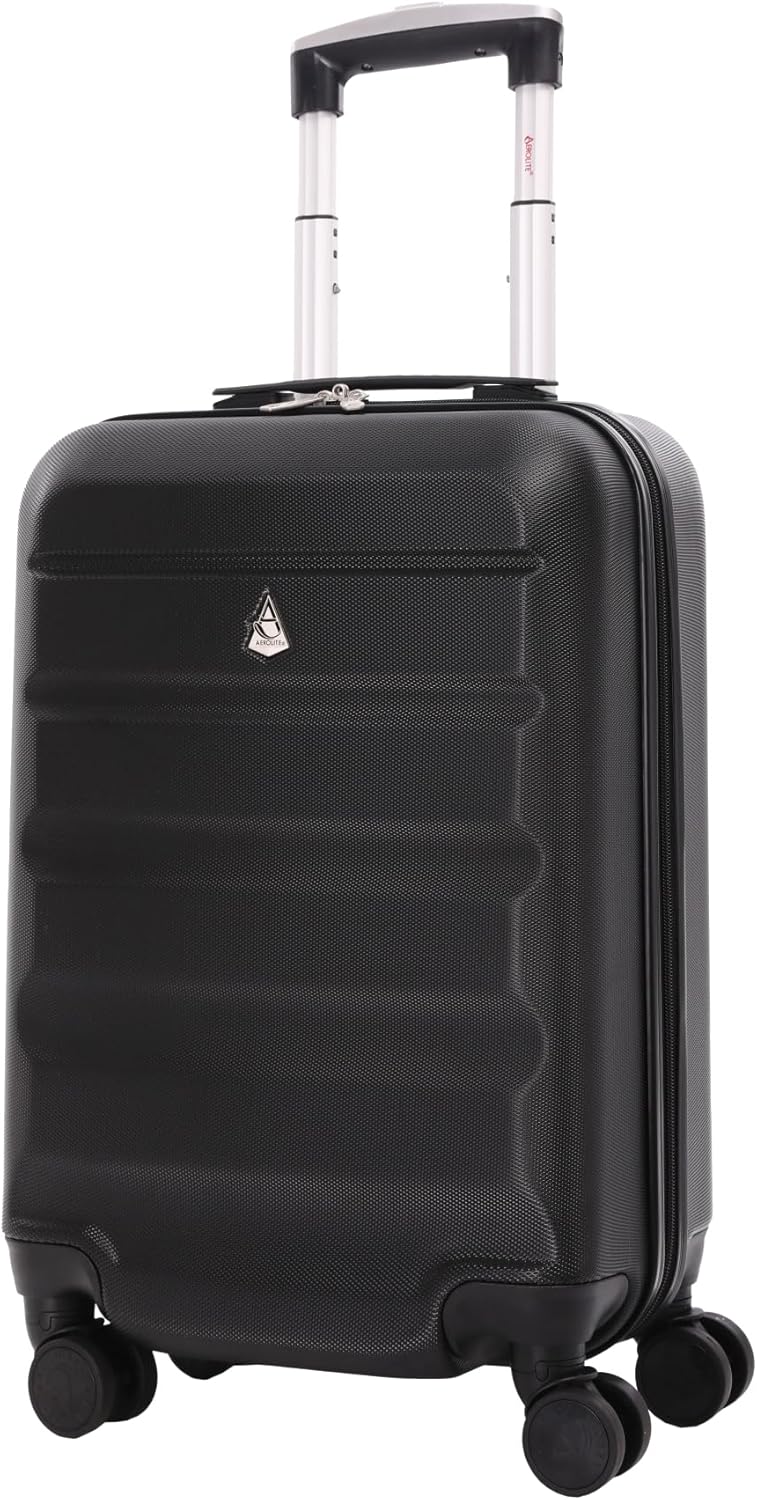 Aerolite Lightweight 55cm Hard Shell Cabin Suitcase 4 Wheel Carry On Hand Luggag...