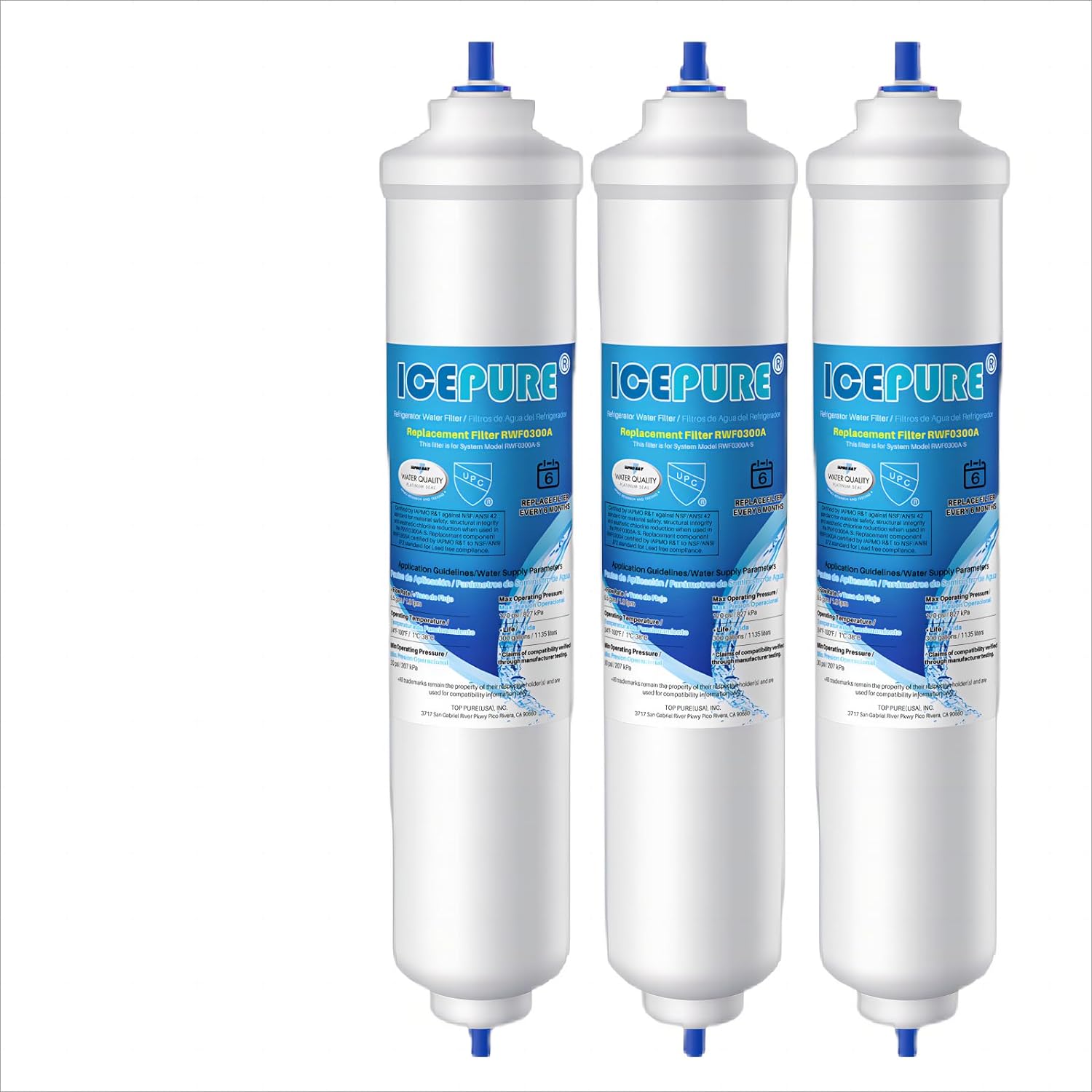 ICEPURE Water Filter Refrigerator Replacement for Samsung DA29-10105J, DA29-1010...