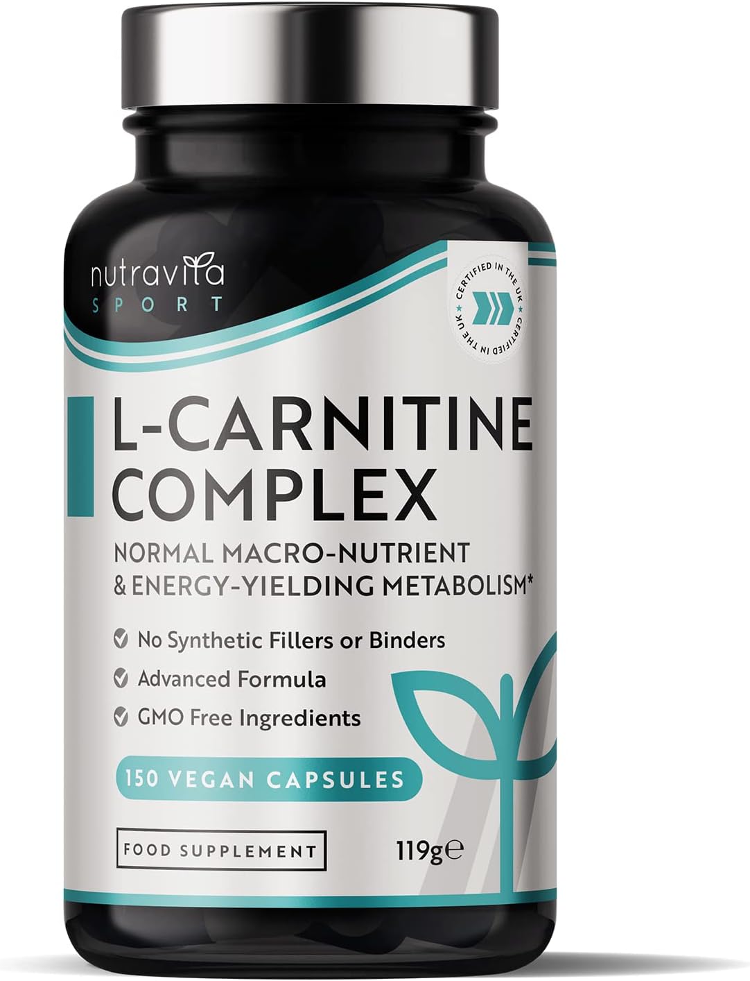 L-Carnitine Complex - High Strength Capsules with Added Riboflavin, Biotin, Chro...