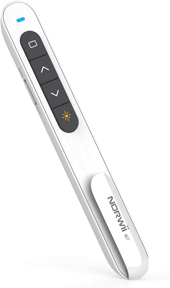 NORWII N27 Presentation Clickers, 328FT Powerpoint Clicker Wireless Presenter Re...