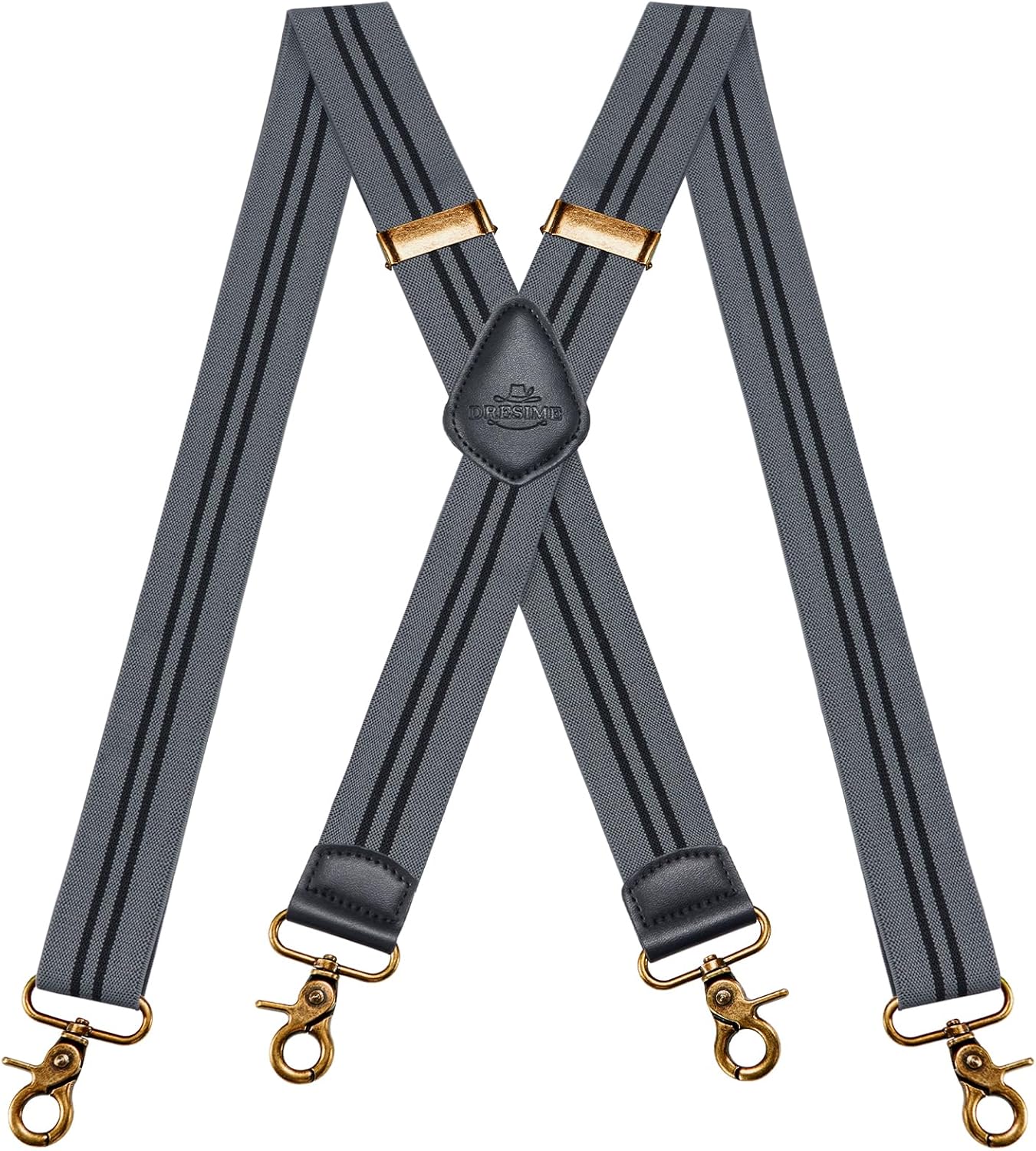 Dresime Mens Braces, High-Quality Trousers Suspenders with Strong 4 Hook-Clips,...