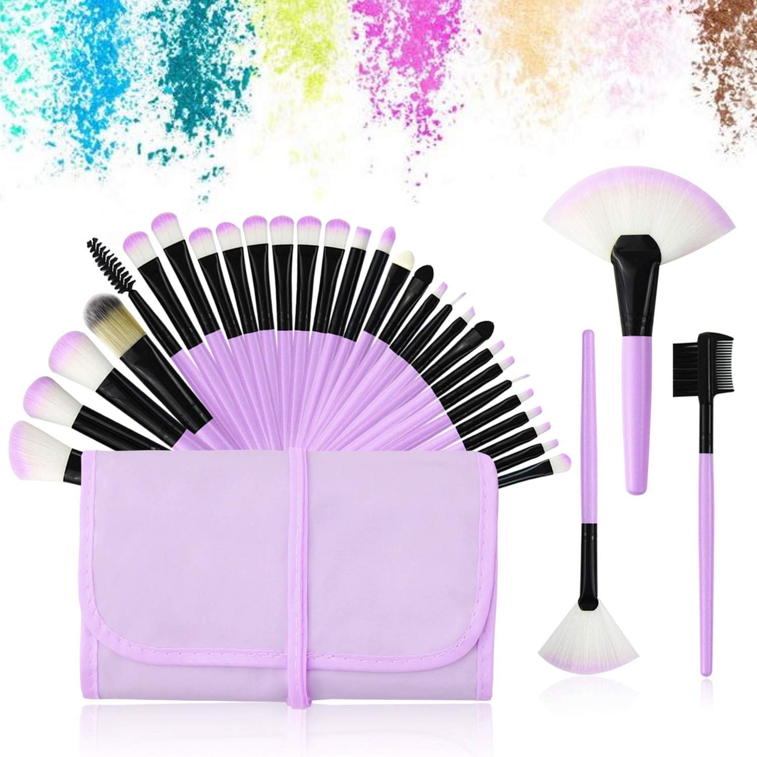 Brush Set,32 Piece makeup brush set Professional Foundation Powder Cream Eyebrow...