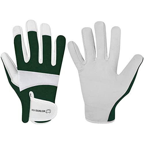 WESTWOOD FOX Gardening Gloves Leather Thorn Safety...