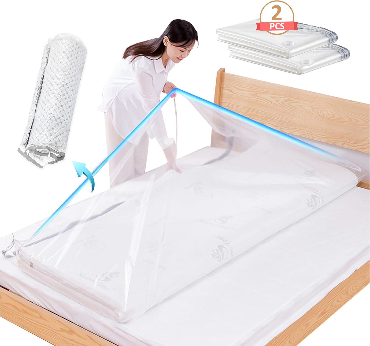 Esoes Large Vacuum Storage Bags, Special Storage Solution for Mattresses and Clo...