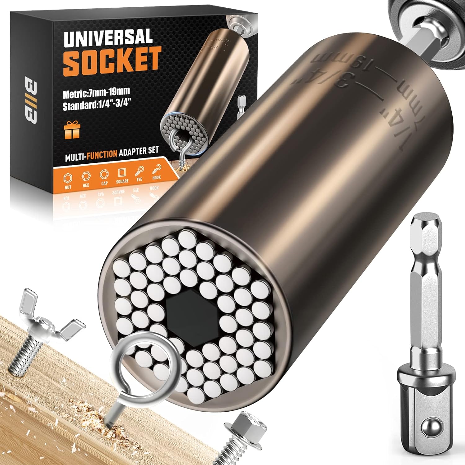 BIIB Gifts for Men, Universal Socket Wrench, Father s Day Gifts Gadgets for Men...