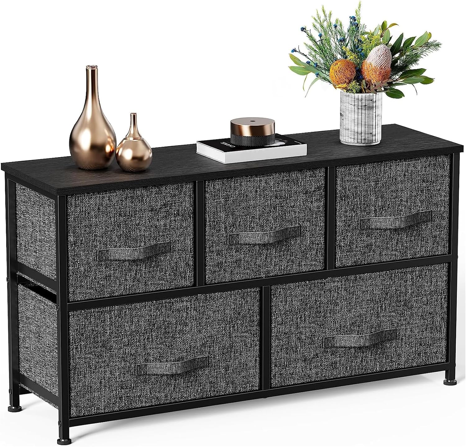 Pipishell Chest of Drawers, Fabric Storage Drawers easy to Install, Dresser with...