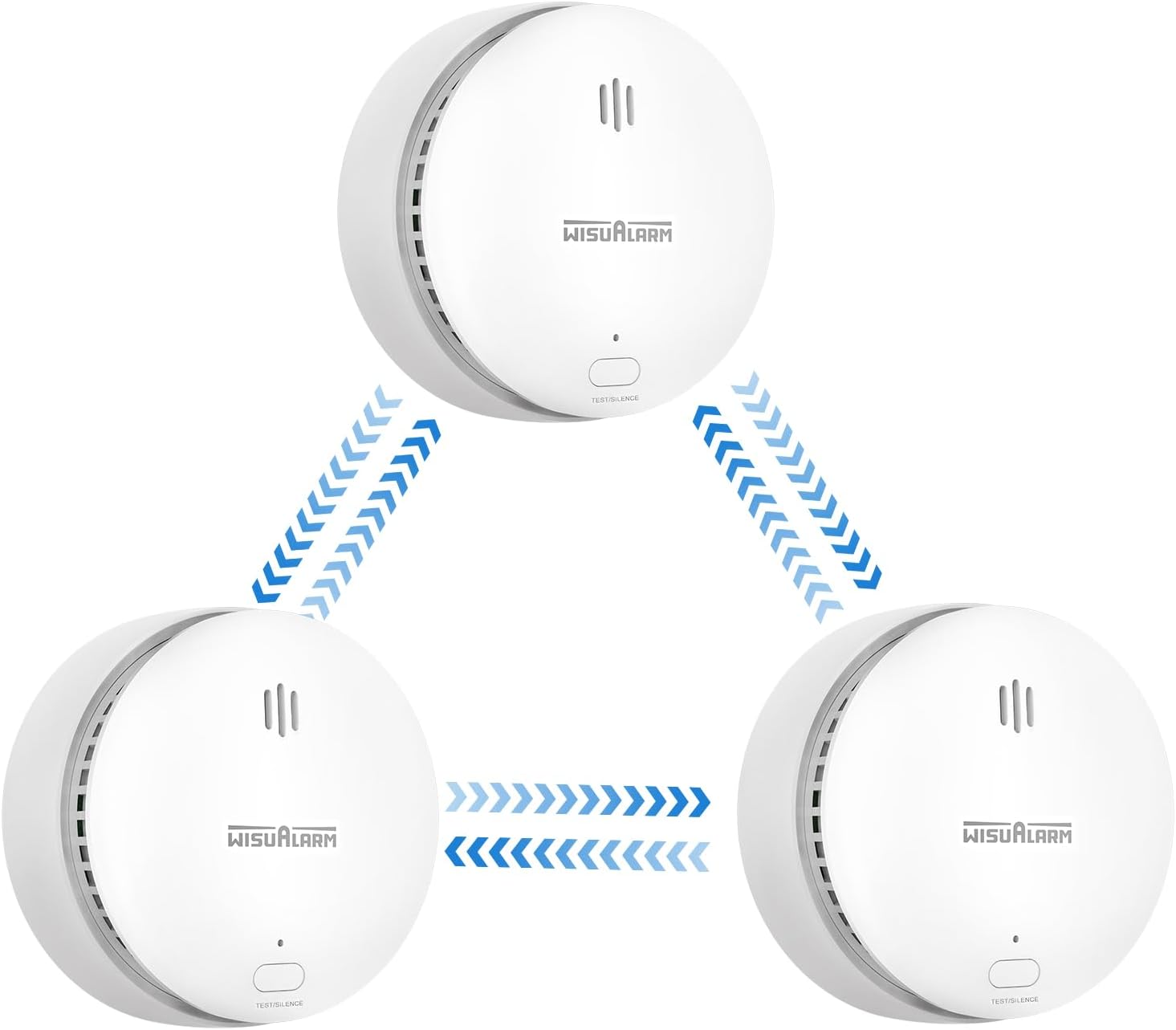 Smoke Alarms for Home Pre-connected,10 Years Battery Life,Interlinked Smoke Alar...