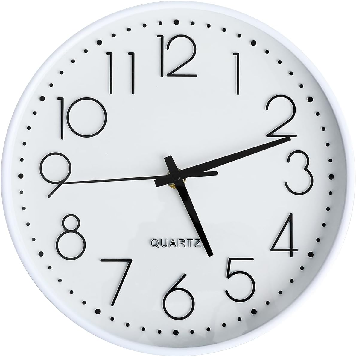 Wall Clock, Silent Non Ticking, 10 Inch Small Wall Clocks, Battery Operated Deco...