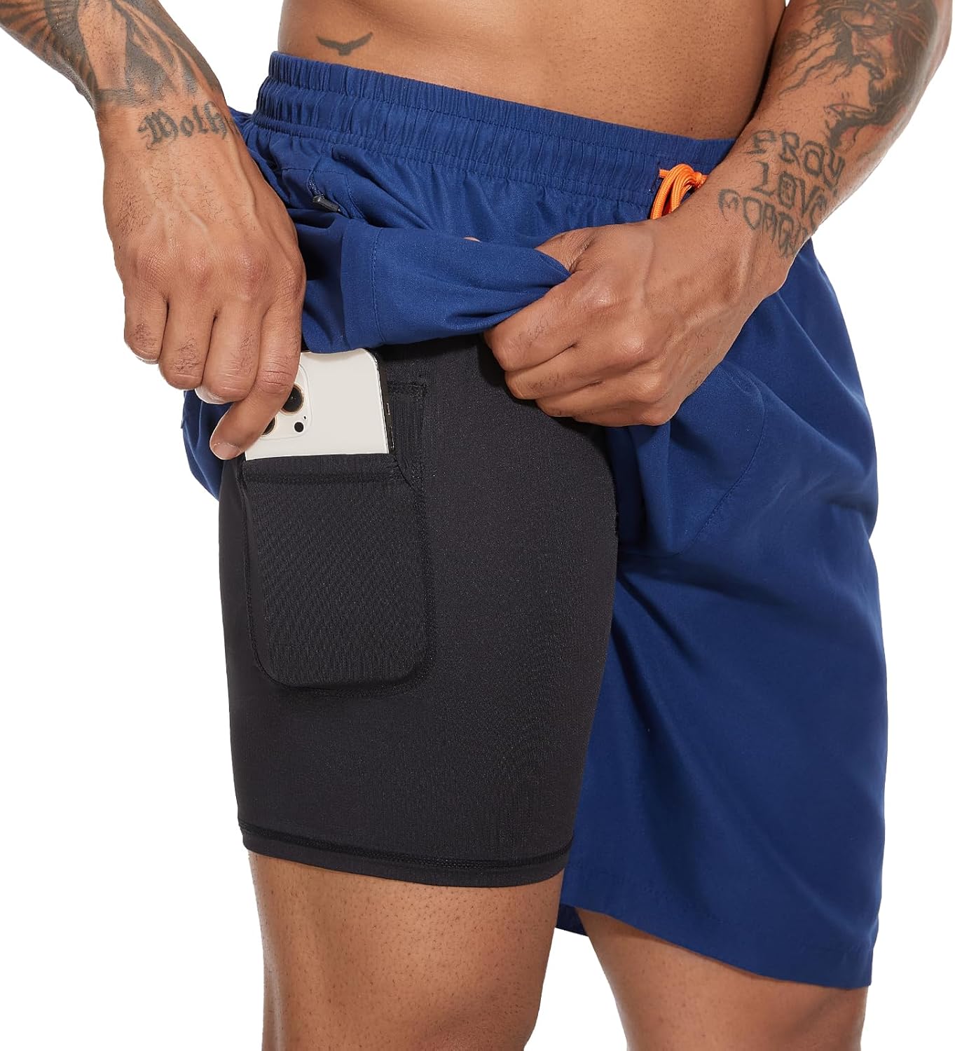 YUTYTH Men’s Swimming Shorts Swim Trunks Waterproof Quick Dry Beach Shorts Surfi...