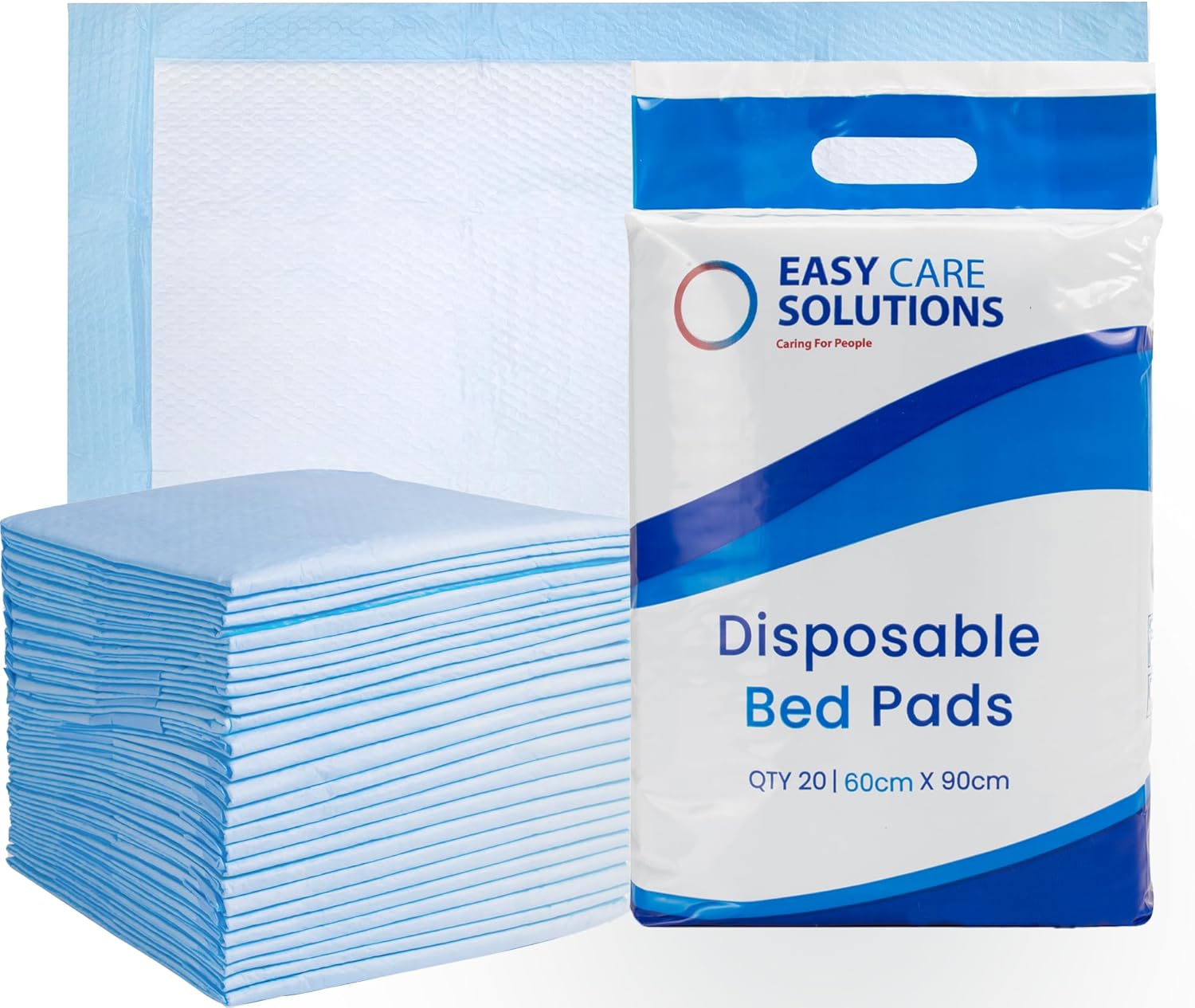 40 x Easy Care Solutions 60 x 90 cm | Disposable Incontinence Bed Pads, Underpad...