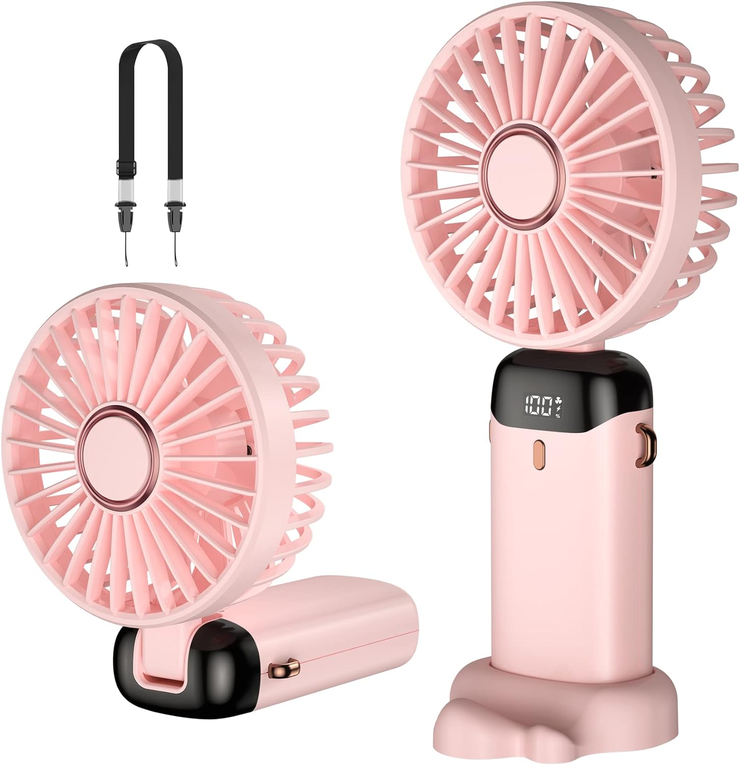 Rafada Handheld Fan, Mini Portable Fan USB Rechargeable, Small Pocket Fan 5 spee...