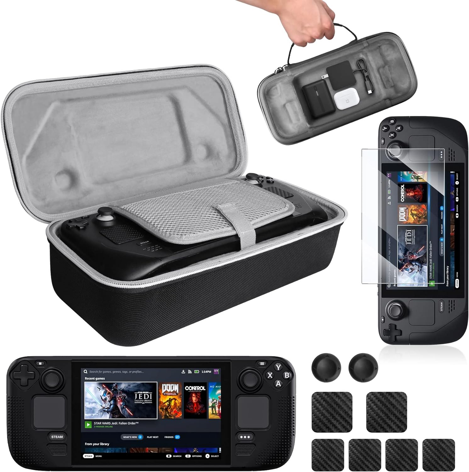 [11 in 1] Benazcap Carry Case Compatible with Steam Deck OLED 2023/Steam Deck 20...