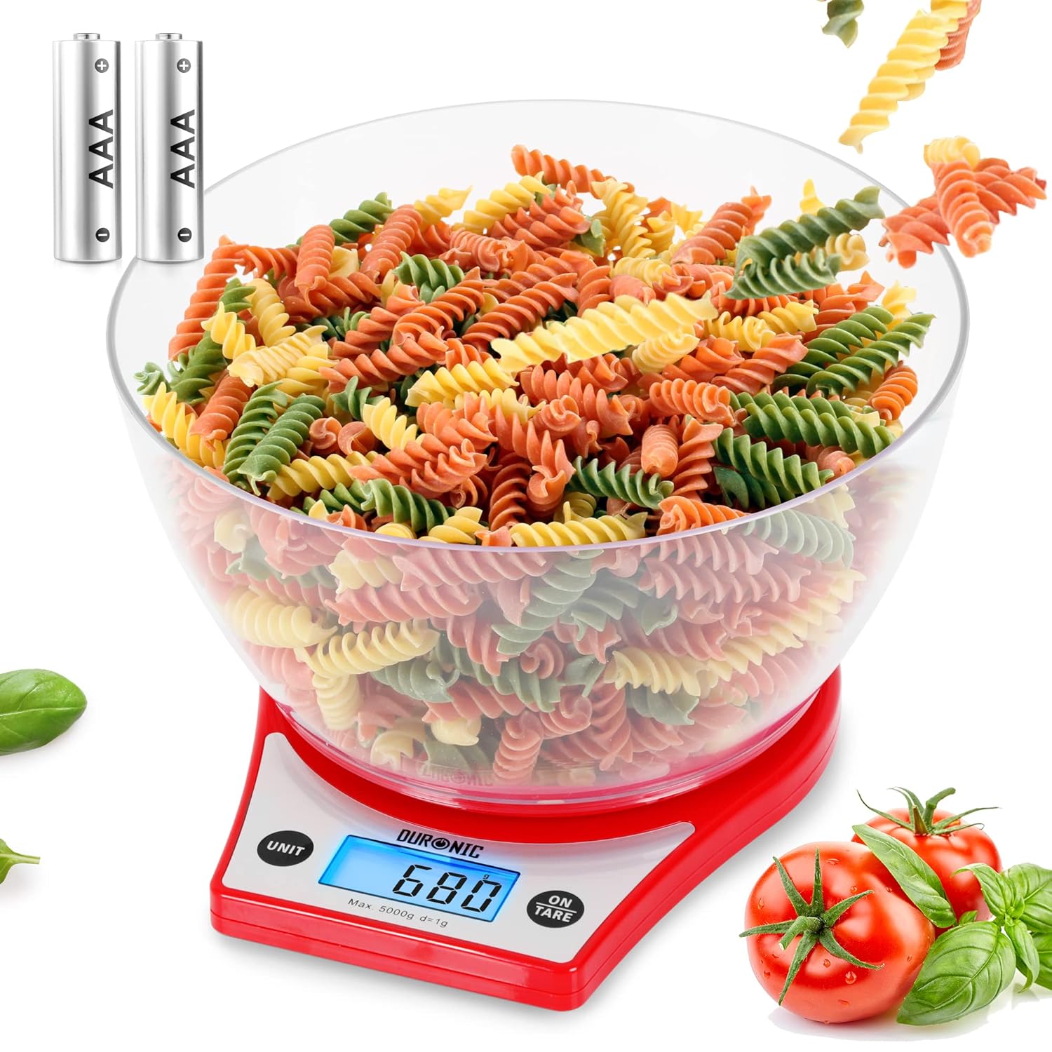 Duronic KS6000 RD Kitchen Scales 5 kg Capacity | P...