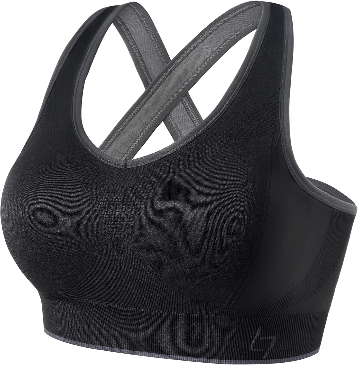FITTIN Sports Bras for Women Padded: Seamless Cross Back Bras Pack for Workout Y...