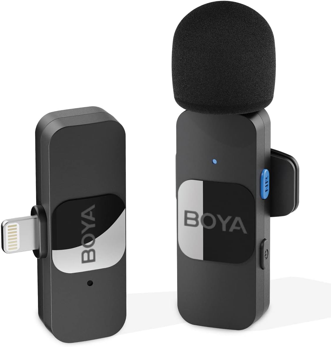 Boya BY-V1 Wireless Lavalier Microphone for iPhone,2.4GHz Plug Play Mnini Clip-O...