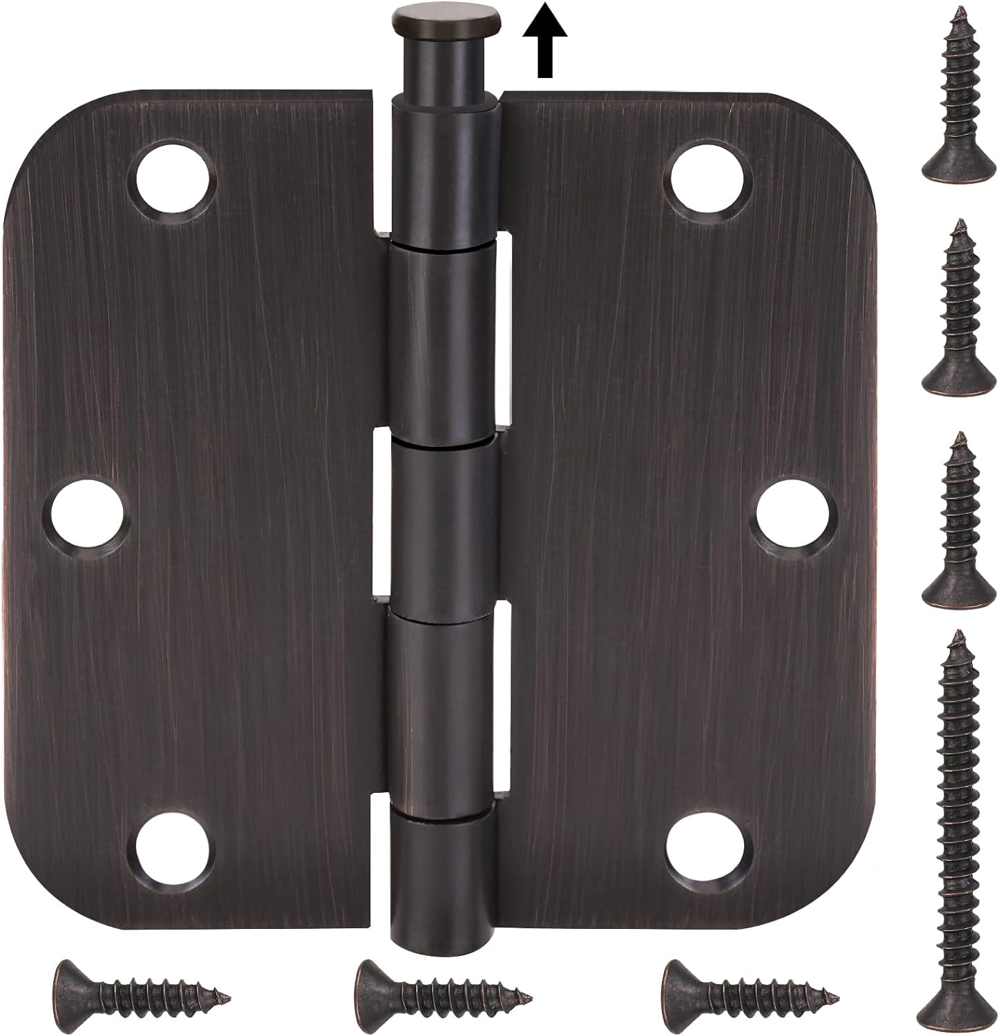 TICONN Door Hinges, Special 6-Pack 3.5 Inch Door Hinges with 5/8" Radius Corner,...