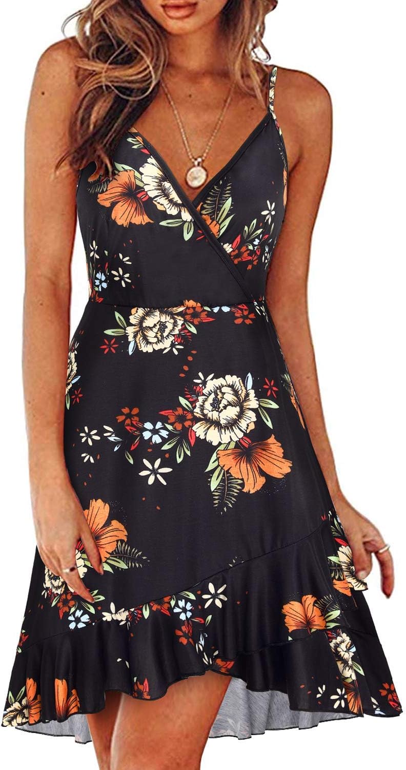 ULTRANICE Women's Summer Dress, Special Floral V Neck Dress for 2024 Spring, Inn...