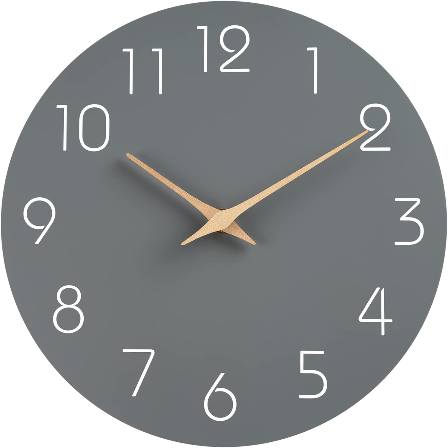 Mosewa Wall Clock Silent Non-Ticking Wall Clocks Battery Operated - 10 Inch Wood...
