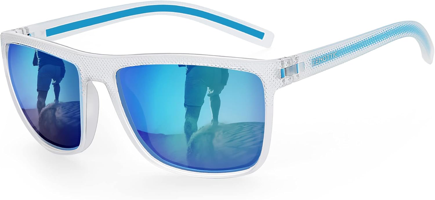ZENOTTIC Polarised Sunglasses for Men Lightweight TR90 Frame UV400 Protection Sq...