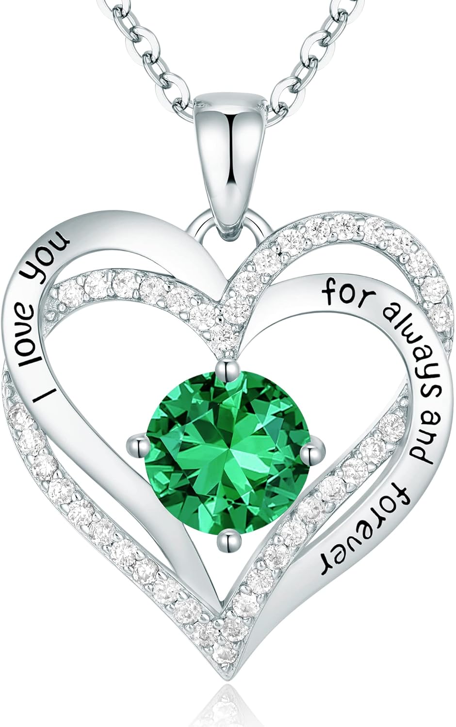 CDE Forever Love Heart Necklaces for Women, Wedding Anniversary, Birthday Gift f...