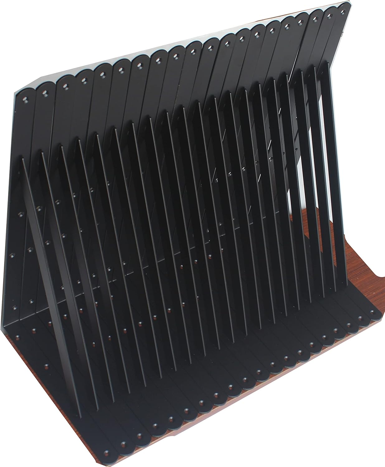 20 Pack L16" x H 10" Black Heavy Duty Shelf Brackets with Screws Metal Shelf Bra...