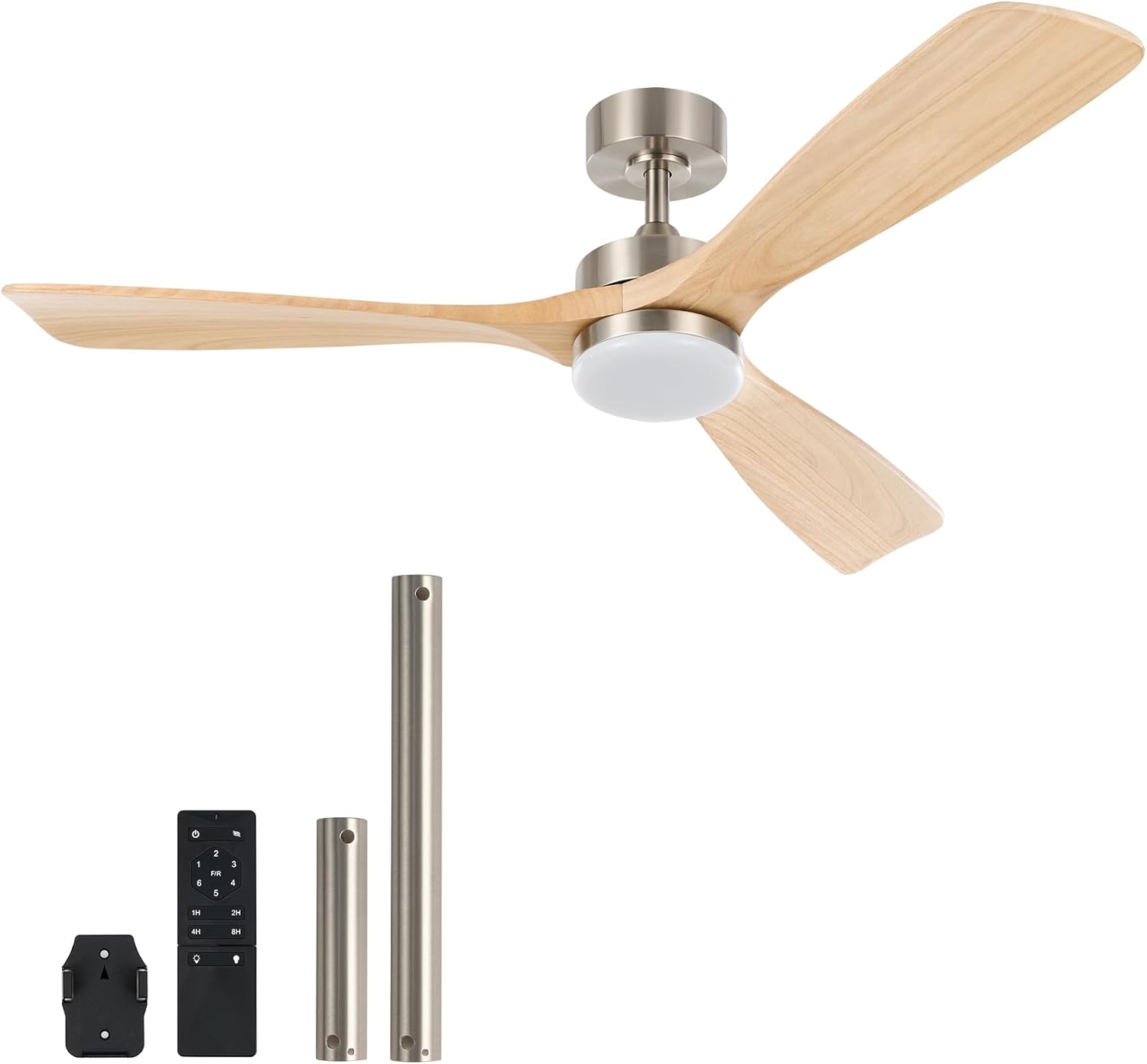 VONLUCE Ceiling Fans with Lights, 52 Inch Ceiling Fan with Remote, 6 Speed Rever...