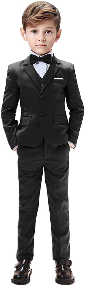 Boys Suits, Special 5 Pieces Slim Fit Blazer Pants, Unique Outfit Suit for Weddi...
