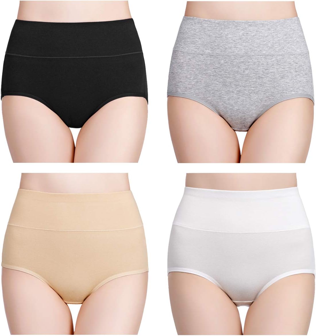 wirarpa Ladies Knickers Cotton Full Briefs High Waisted Underwear Panties for Wo...