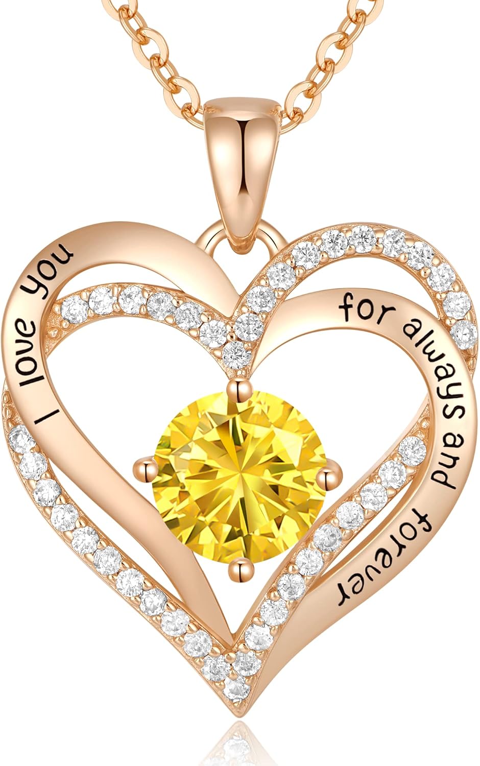 CDE Forever Love Heart Necklaces for Women, Wedding Anniversary, Birthday Gift f...