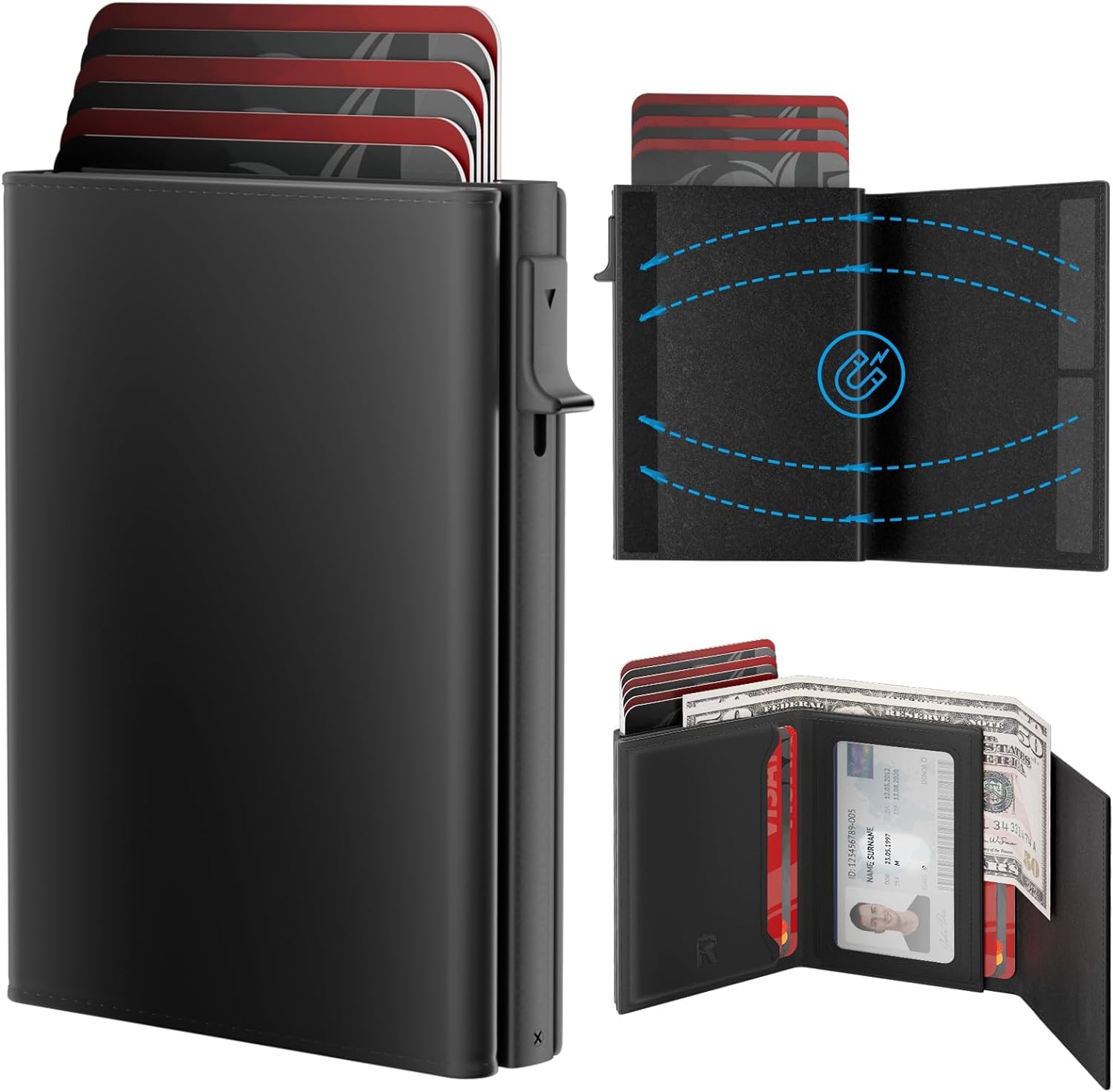 Men's Wallet Card Holder, Special Smart Wallet for...