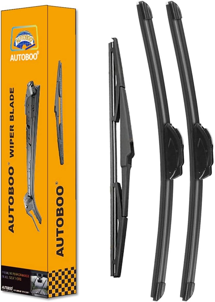 AUTOBOO 26"+16" Windshield Wipers with 14" Rear Wiper Blade Replacement for Hyun...