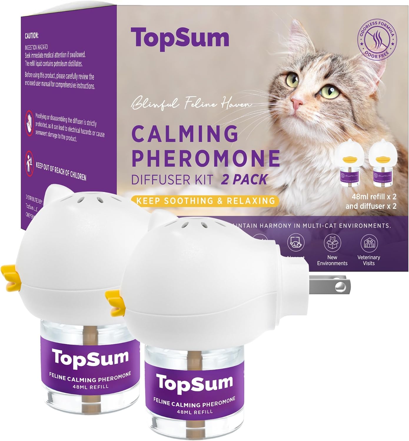 Cat Pheromones Calming Diffuser: Premium Pheromone Diffuser for Cats - Cat Phero...