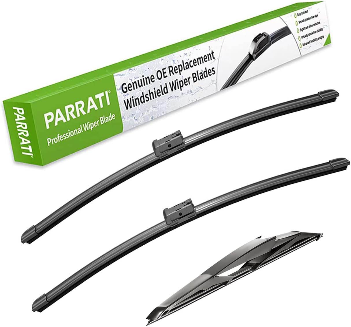 PARRATI® High Performance Premium All-Season Automotive Windshield Wipers with R...