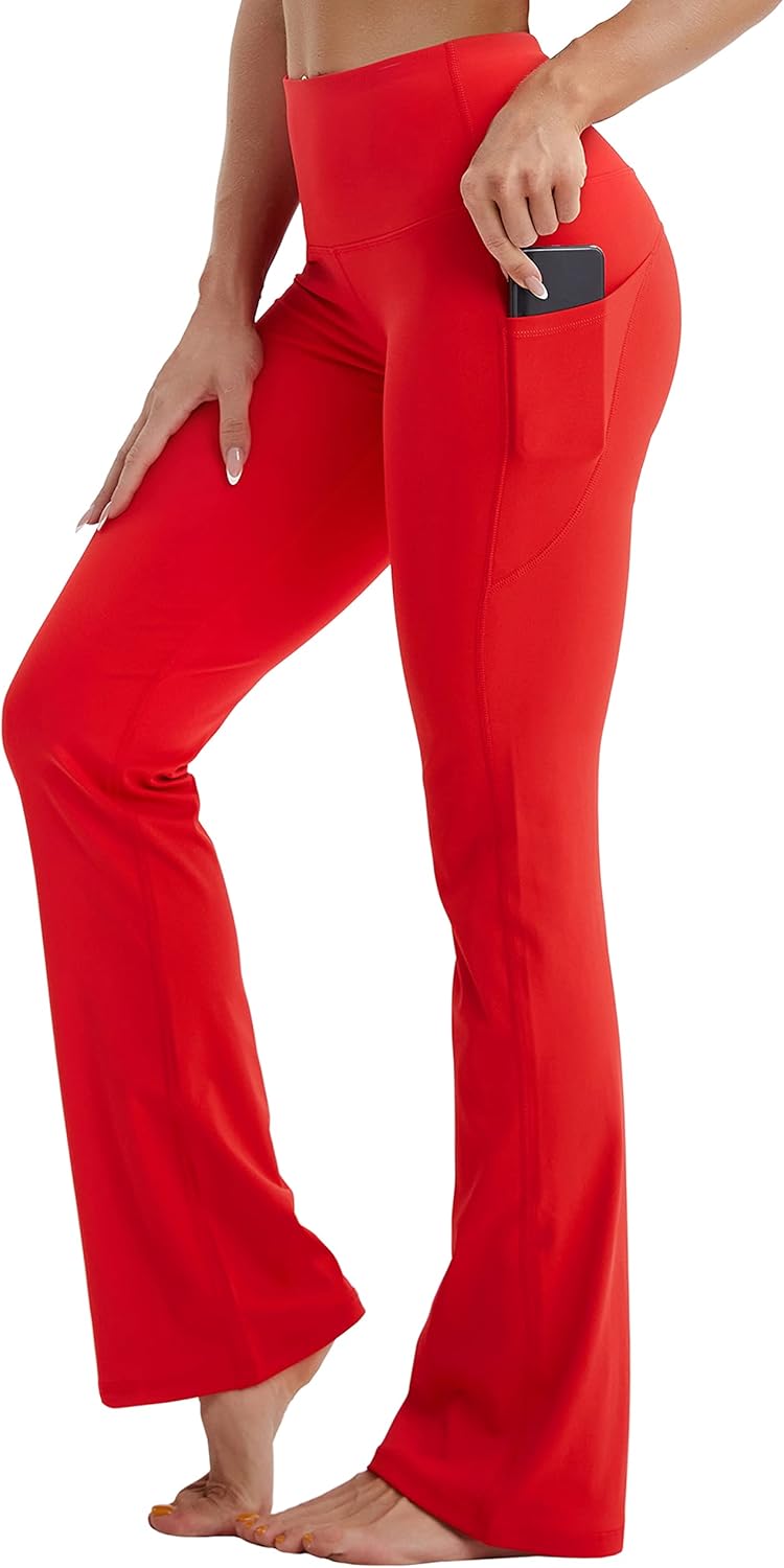 BUBBLELIME 29"/31"/33"/35"/37" 3 Styles Women's High Waist Bootcut Yoga Pants Ba...